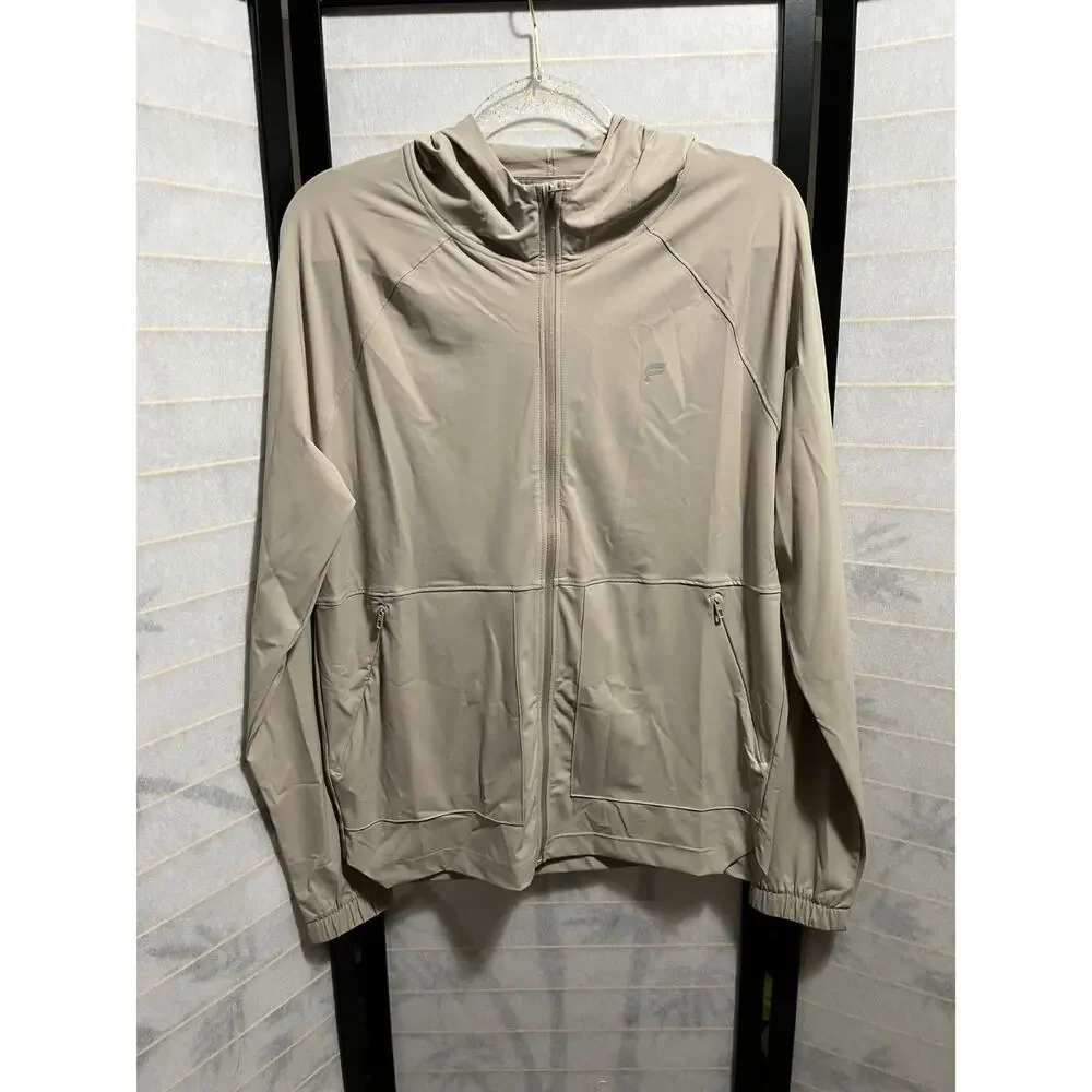 NWT Fabletics Men’s The One Jacket XS Brutalist Khaki Quick-Dry‎ Lightweight Zip